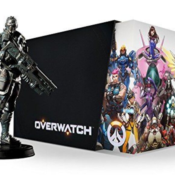 OVERWATCH Limited Collector's Edition w/ Statue and Books 2016 PC & BABY WINSTON - Picture 1 of 1